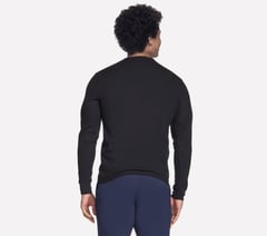 GO KNIT Waffle Ease Crew — BLACK 2