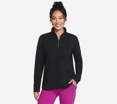 Soft Knit Ottoman 1/4 Zip — BLACK 1
