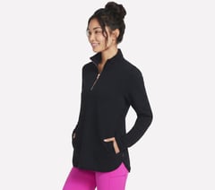 Soft Knit Ottoman 1/4 Zip — BLACK 3