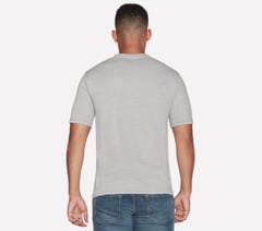 GOKNIT Pique Short Sleeve Henley — LIGHT GRAY 2