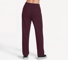 GO STRETCH Harmony Rib Pant — WHITE / BURGUNDY 2