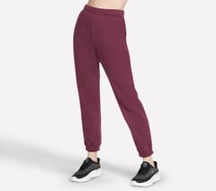 Skechers Fleece Jogger — BURGUNDY / PINK 1