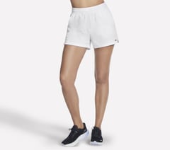 GO WALK Cozy Fit Diamond 4 Inch Short — WHITE 1