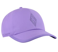 Skechweave Diamond Colorblocked Hat — PURPLE / CORAL 4