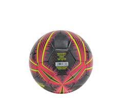 Hex Multi Mini Stripe Size 1 Soccer Ball — BLACK / CORAL 2