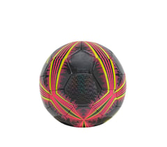 Hex Multi Mini Stripe Size 1 Soccer Ball — BLACK / CORAL 3