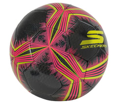 Hex Multi Mini Stripe Size 5 Soccer Ball — BLACK / CORAL 4