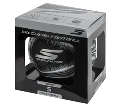 Hex Metallic Mini Stripe Size 5 Soccer Ball — BLACK 5