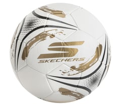 Hex Brushed Size 5 Soccer Ball — WHITE / GOLD 1