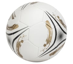 Hex Brushed Size 5 Soccer Ball — WHITE / GOLD 3