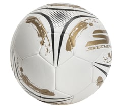 Hex Brushed Size 5 Soccer Ball — WHITE / GOLD 4