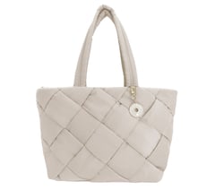 Woven Tote Bag — BEIGE 1