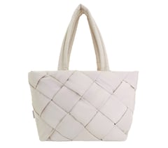 Woven Tote Bag — BEIGE 2