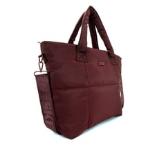 Quilted Shopper Tote — PLUM 3