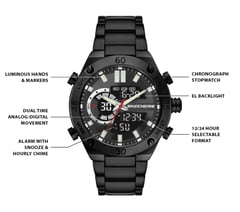 Skechers Analog Chrono Watch — BLACK 7