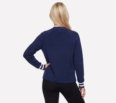 GO WALK Reflection Sweater Bomber — NAVY 2