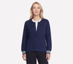 GO WALK Reflection Sweater Bomber — NAVY 3