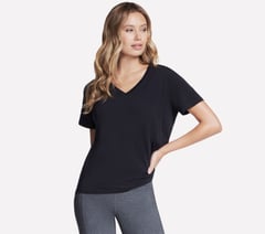 Pima V-Neck Tee — BLACK 4