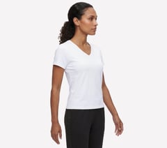 Pima V-Neck Tee — WHITE 3