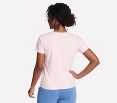 Pima V-Neck Tee — WHITE / PINK 2