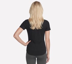 GO WALK Luxe Rib Tunic Tee — BLACK 2