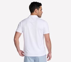 GO DRI Charge Palm Stripe Polo — WHITE 2