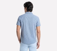 The GO WALK Air Printed Short Sleeve Shirt — DENIM 2