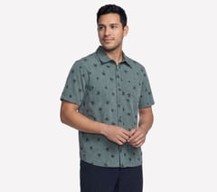 The GO WALK Air Printed Short Sleeve Shirt — TAUPE / NATURAL 3
