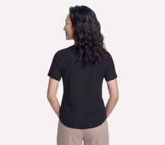 GO WALK Luxe Rib Tee — SCHWARZ 2