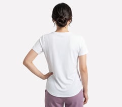GO WALK Luxe Rib Tee — WHITE 2