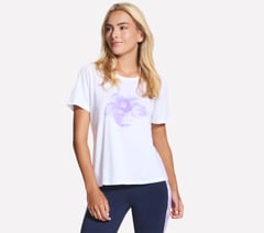 Hibiscus Short Sleeve Tee — WHITE 1