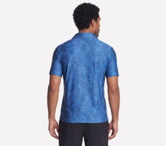 GO DRI All Day Printed Polo — WHITE / PERIWINKLE 2
