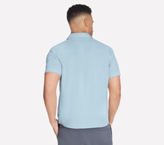 The GO WALK Air Short Sleeve Shirt — WHITE / BLUE 2