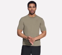GO DRI Pima Crew — OLIVE / GRAY 1