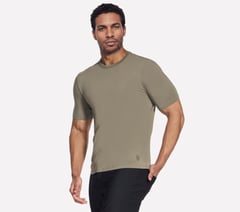 GO DRI Pima Crew — OLIVE / GRAY 3