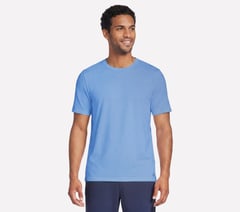GO DRI Pima Crew — WHITE / PERIWINKLE 1