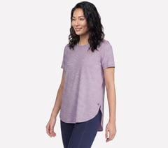 GO DRI Swift Stripe Tunic Tee — WHITE / BLUE 3
