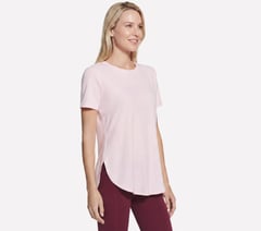 GO DRI Swift Stripe Tunic Tee — WHITE / PINK 4