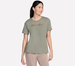 Dazzle Short Sleeve Tee — TAUPE / OLIVE 1