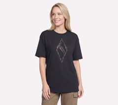 Gold Splatter Diamond Short Sleeve Tee — BLACK 1