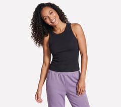 GO WALK Luxe Rib Tank — BLACK 1