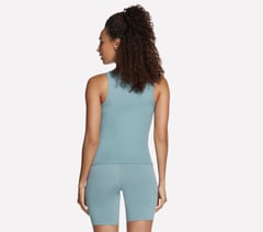 GO WALK Luxe Rib Tank — LIGHT GRAY / TURQUOISE 2