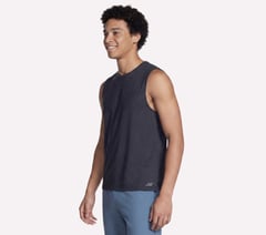 GO DRI All Day Muscle Tank — BLACK / CHARCOAL 3