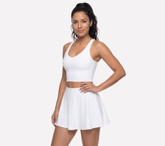 GO WALK Court Crop Tank — WHITE 1