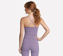 GO FLEX SLIM Strappy Tank — WHITE / BLUE 2