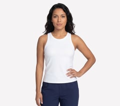 GO WALK Shelf Bra Tank — WHITE 1
