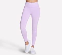 Skechers GO WALK High Waisted Legging — WHITE / SILVER / PURPLE 1