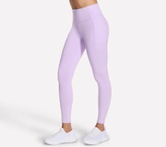 Skechers GO WALK High Waisted Legging — WHITE / SILVER / PURPLE 3