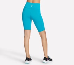 GO WALK High Waisted 10 Inch Bike Short — NAVY / GREEN 2