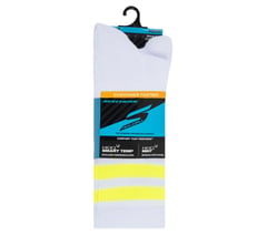 3 Pack Men's Performance Pickleball Crew Socks — WHITE / LIME 2